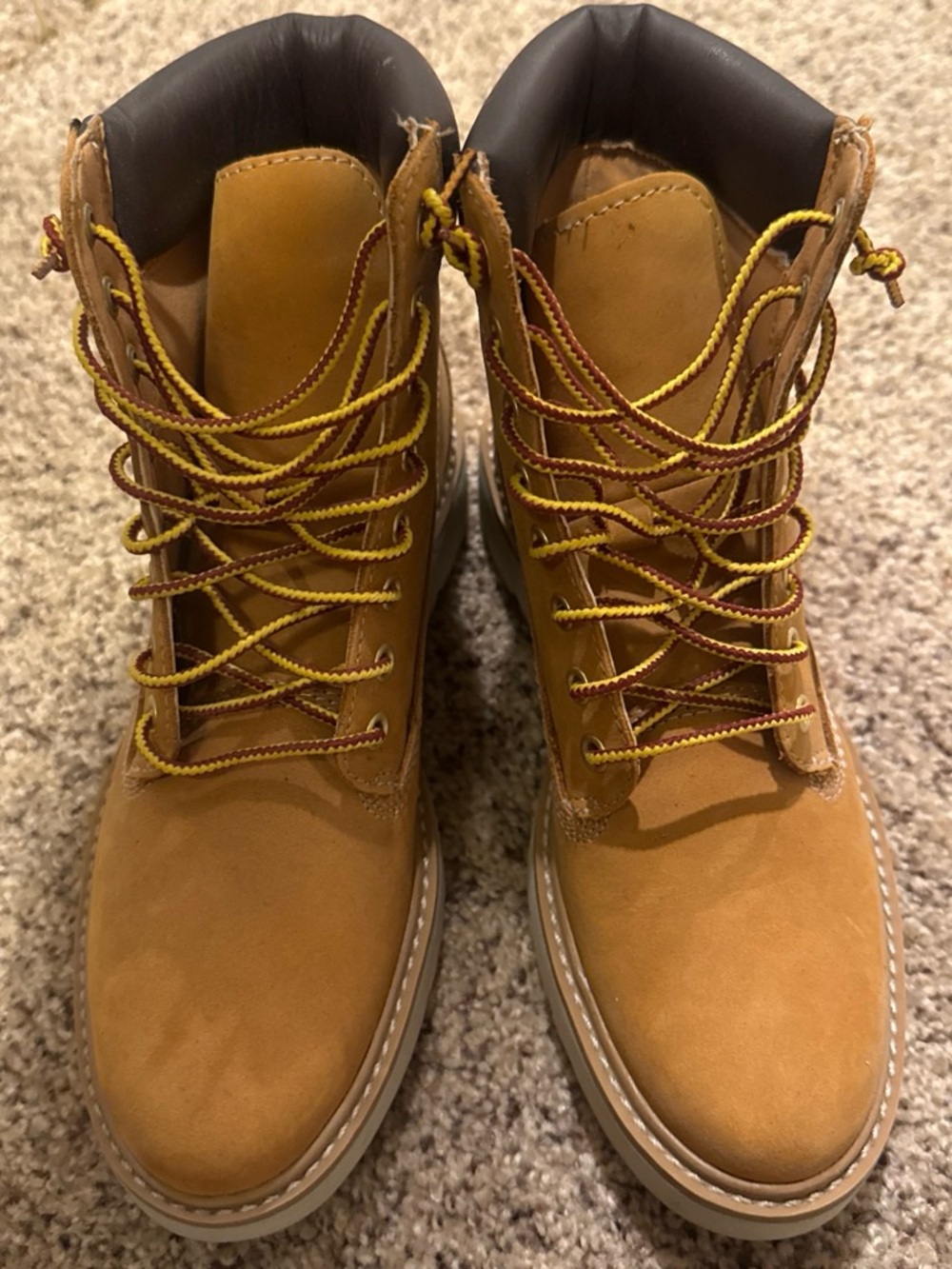Timberland Wheat/Tan Nubuck Lace-Up Ankle Boots